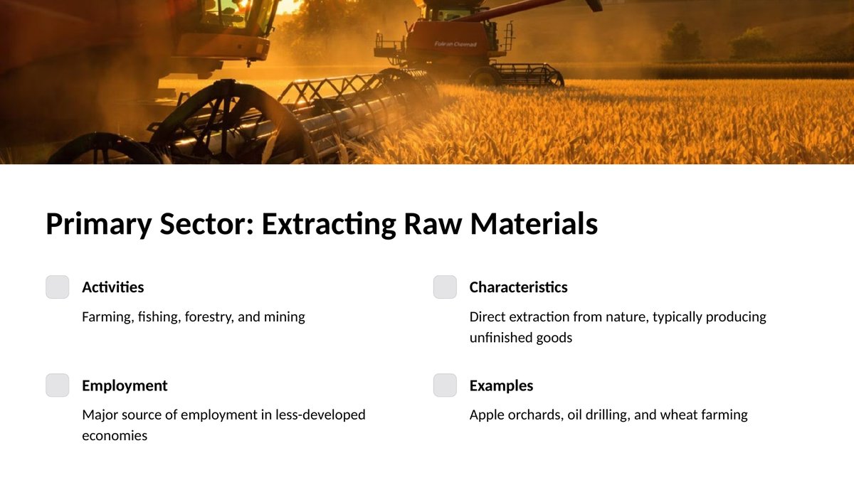 Slide from lesson 1.2 of Cambridge IGCSE Business 0264: Economic Sectors