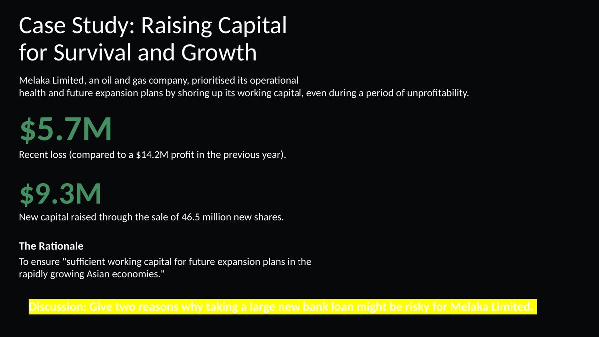 Slide from lesson 5.1 of Cambridge IGCSE Business 0264: Business Finance Needs and Sources